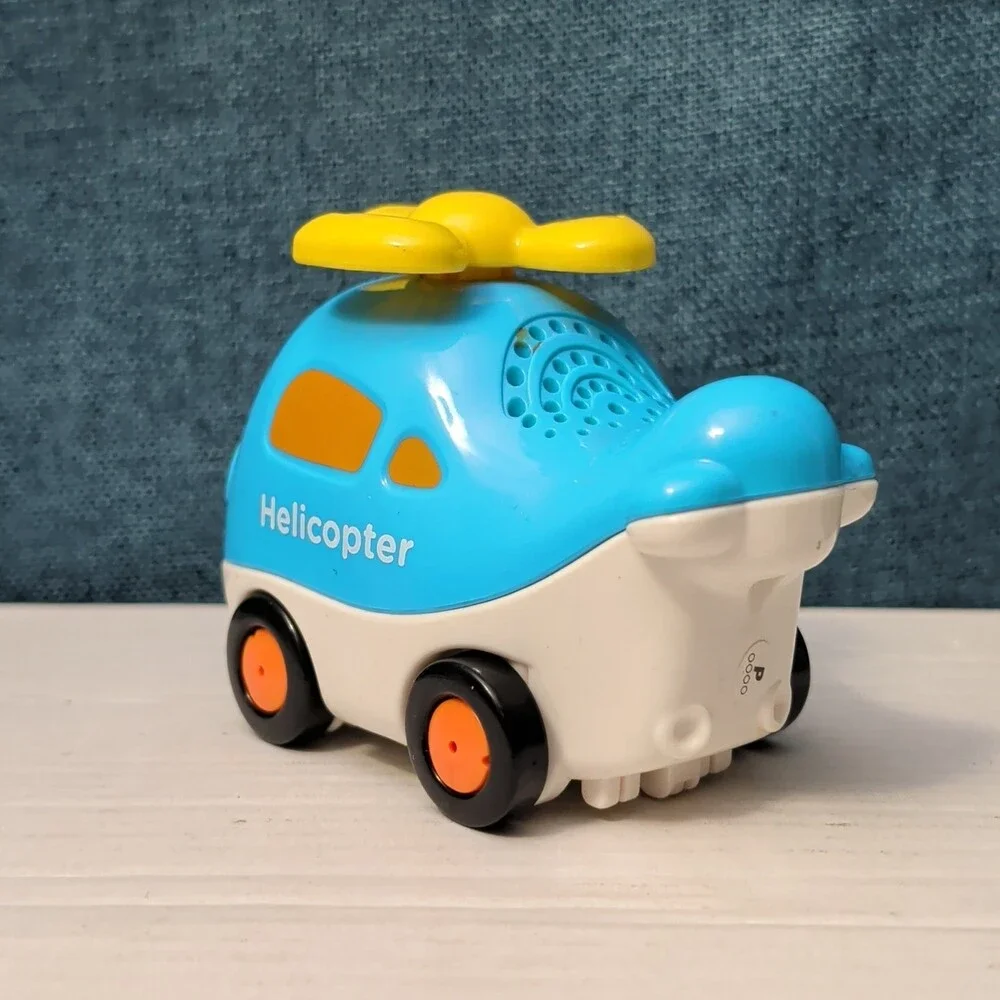 VTech Go! Go! Smart Wheels HELICOPTER | Light Blue & Yellow | Tested Works!